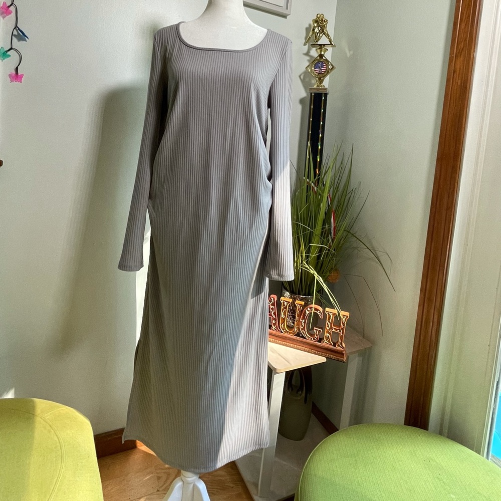 ✨3 for 25$✨Primark Parenthood Women’s Maternity Long Gray Dress Size 8 💕🔥